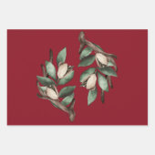 Antler mit grünem Zweig Geschenkpapier Set (Vorderseite)