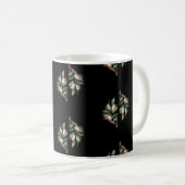 Antler mit grünem Zweig Kaffeetasse (VorderseiteRechts)