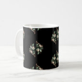 Antler mit grünem Zweig Kaffeetasse (Vorderseite Links)