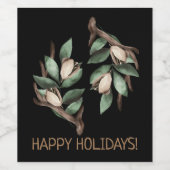 Antler mit grünem Zweig Weinetikett (Einzelnes Label)