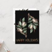 Antler mit grüner Verzweigung Postkarte (Vorderseite/Rückseite Beispiel)