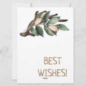 Antler mit grüner Verzweigung Postkarte (Rückseite)