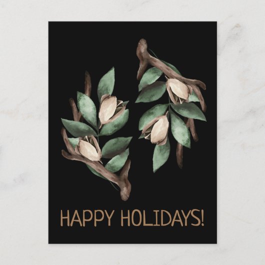 Antler mit grüner Verzweigung Postkarte (Vorderseite)