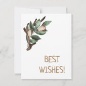 Antler mit grüner Verzweigung Postkarte (Rückseite)