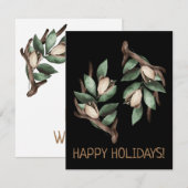 Antler mit grüner Verzweigung Postkarte (Vorne/Hinten)