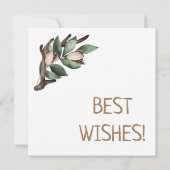 Antler mit grüner Verzweigung Postkarte (Rückseite)