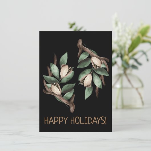 Antler mit grüner Verzweigung Postkarte (Stehend Vorderseite)