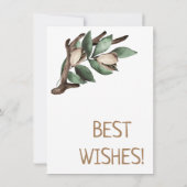 Antler mit grüner Verzweigung Postkarte (Rückseite)