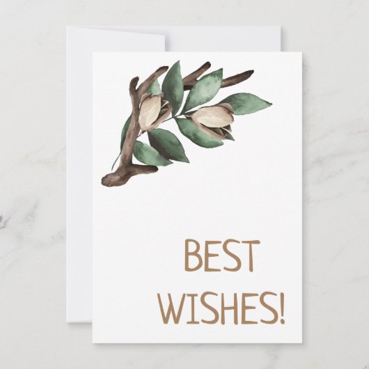 Antler mit grüner Verzweigung Postkarte (Rückseite)