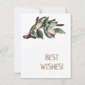 Antler mit grüner Verzweigung Postkarte (Rückseite)