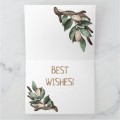 Antler mit grüner Verzweigung Postkarte (Innenseite)