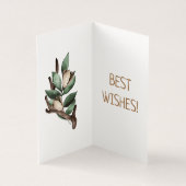 Antler mit grüner Verzweigung Postkarte (Innenseite)