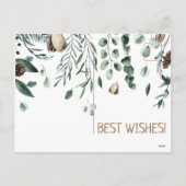 Antler mit grüner Verzweigung Postkarte (Rückseite)