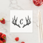 Antler Monogram Serviette (Beispiel)