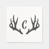 Antler Monogram Serviette (Vorderseite)