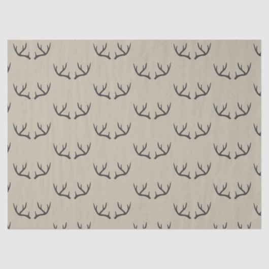 Antler, schwarz und taupe seidenpapier (Vorderseite)