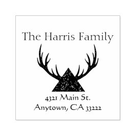 Antler Silhouette Personalisiert Gummistempel