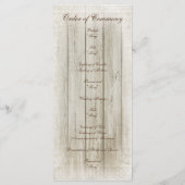 Antler und Rose Rosa Hochzeitsprogramm Programm (Rückseite)