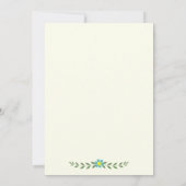 Antlers floral monogram Hochzeit Probe Dinner Einladung (Rückseite)