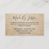 Antlers Handmade Sun Catchers Visitenkarte (Rückseite)