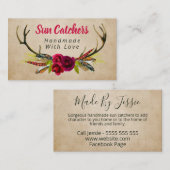 Antlers Handmade Sun Catchers Visitenkarte (Vorne/Hinten)