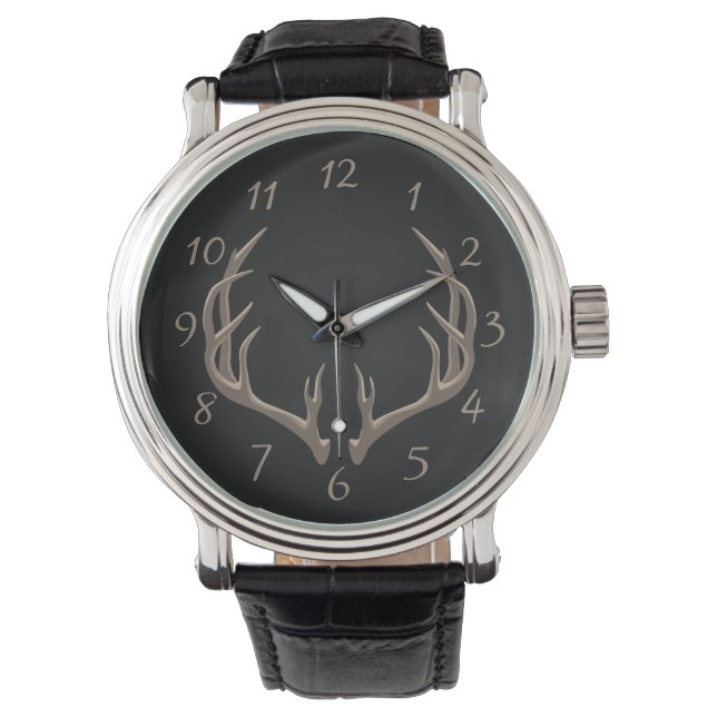 Antlers Illustration Armbanduhr (Vorderseite)