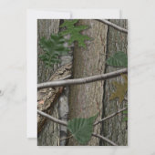 Antlers Monogram und Woodland Trees Wedding Einladung (Rückseite)