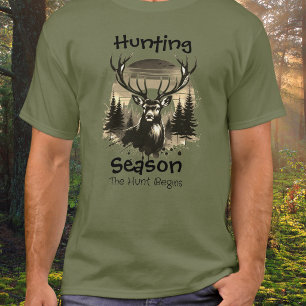 Antlers Nature Green JUNTING Personalisieren T - S T-Shirt