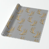 Antlers Pattern Silver Gray Masculine Geschenk Geschenkpapier (Ungerollt)