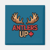 Antlers Up Canadian Pride Funny Canada Flag Moose  Magnet (Vorne)
