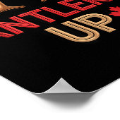 Antlers Up Canadian Pride Funny Canada Flag Moose  Poster (Ecke)