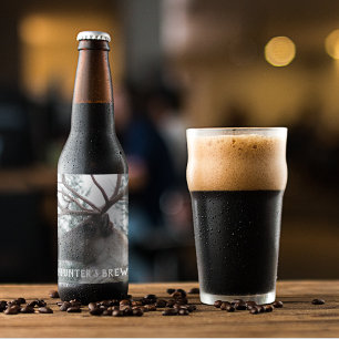 Antlertes Kariou-Foto Personalisiert Bierflaschenetikett