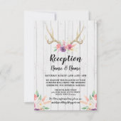 Antles Rustic Wedding Reception Cards Blume Einladung (Vorderseite)
