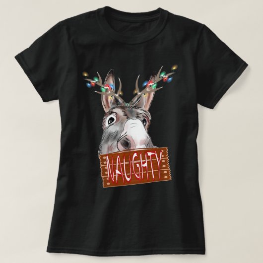 Antlights Lights Naughty Sign Funny Christmas Donk T-Shirt (Design vorne)