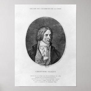 Antoine Christophe Saliceti graviert Poster
