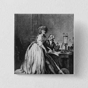 Antoine Laurent Lavoisier und seine Ehefrau Button