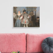 Antoine Watteau - Die französischen Komiker Leinwanddruck (Insitu (Wohnzimmer))