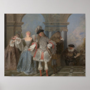 Antoine Watteau - Die französischen Komiker Poster