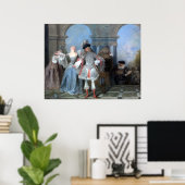 Antoine Watteau Die französischen Komiker Poster (Heimbüro)