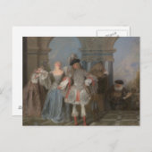 Antoine Watteau - Die französischen Komiker Postkarte (Vorne/Hinten)