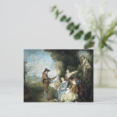 Antoine Watteau Liebe Postkarte (Stehend Vorderseite)