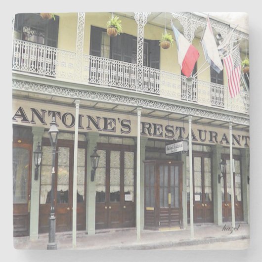 Antoine's Restaurant Untersetzer, New Orleans, Steinuntersetzer (Vorderseite)