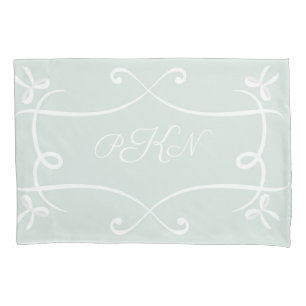 Antoinette Green Elegante Emblem Filigree Kissenbezug