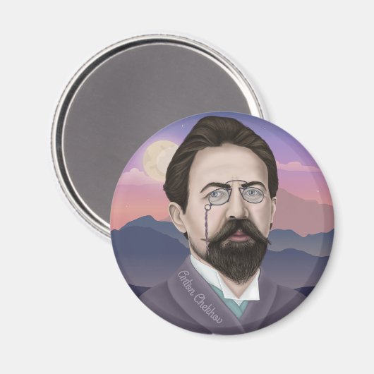 Anton Chekhov Magnet (Vorderseite/Rückseite)