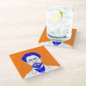 Anton Chekhov Portrait - Grafik Glasuntersetzer (Schrägansicht)