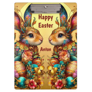 ANTON ~ HAPPY EASTER ~ EASTER BUNNIES ~ KLEMMBRETT