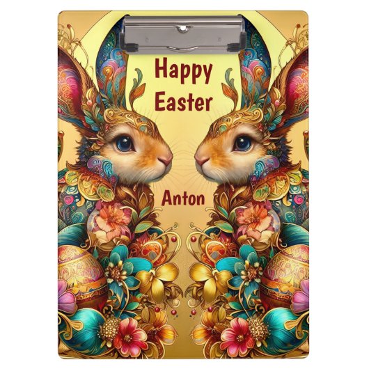 ANTON ~ HAPPY EASTER ~ EASTER BUNNIES ~ KLEMMBRETT (Vorderseite)