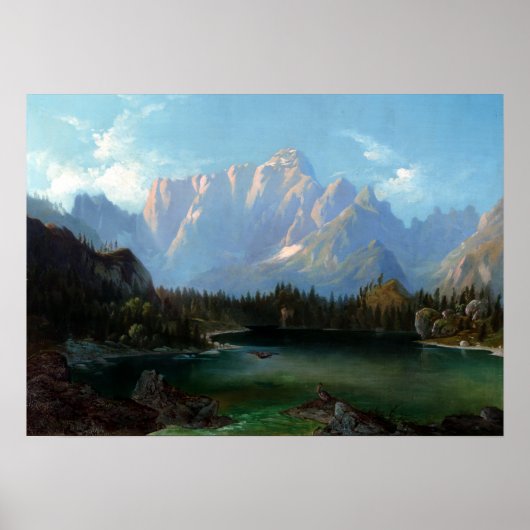 Anton Karinger Lake unter Mangart Poster (Vorne)
