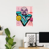 Anton LaVey am Popcorn-Tisch Poster (Heimbüro)