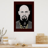 Anton LaVey Portrait Poster BIG 24x36 (Küche)